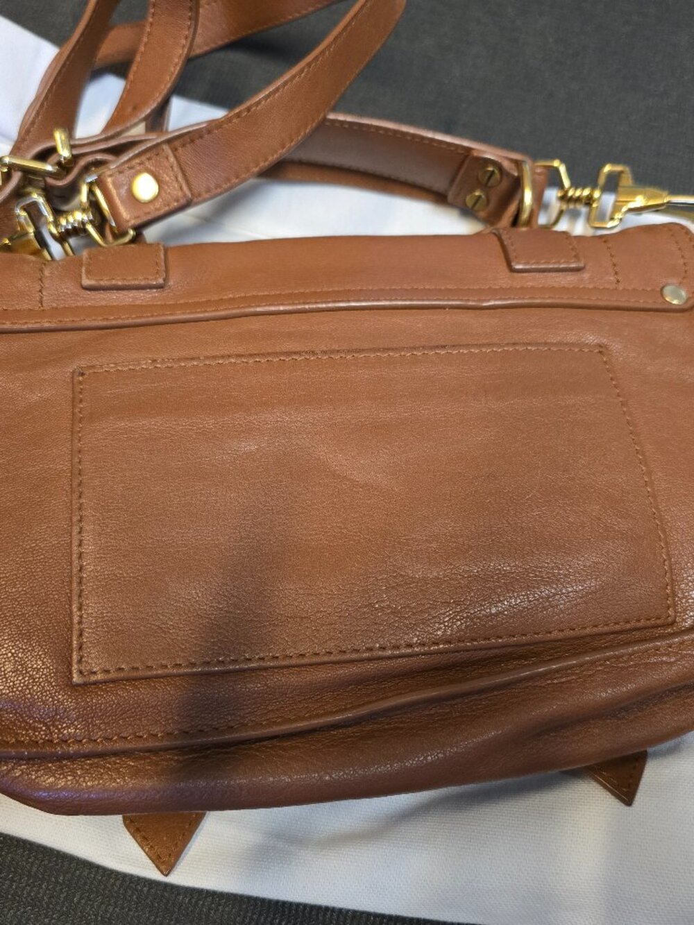 Proenza Schouler Brown Leather PS1 Tiny Satchel with Gold Hardware - Picture 3 of 5